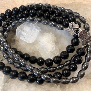 Hematite and Onxy necklace